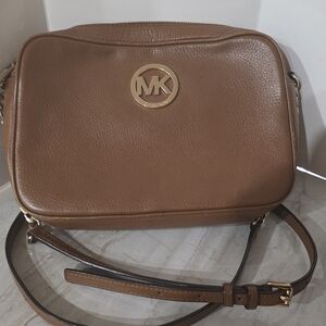 Michael Kors Brown Leather Crossbody Bag